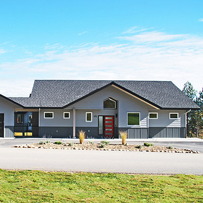 Pend Orielle River View Home by Sandpoint Builders inc., a custom luxury home builder in North Idaho.